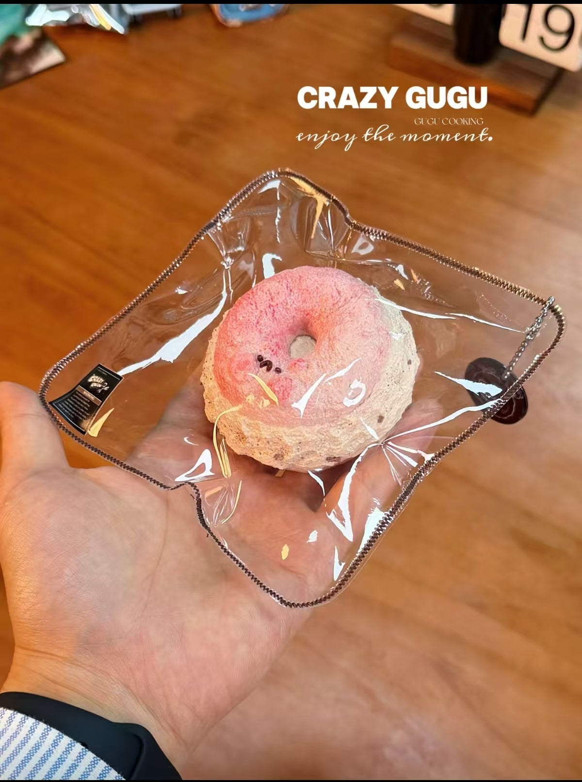 crazygugu ピンクのキャラクタークッキー 透明パック